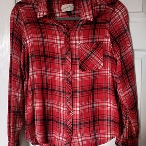 Universal Thread Red and White Plaid Shirt